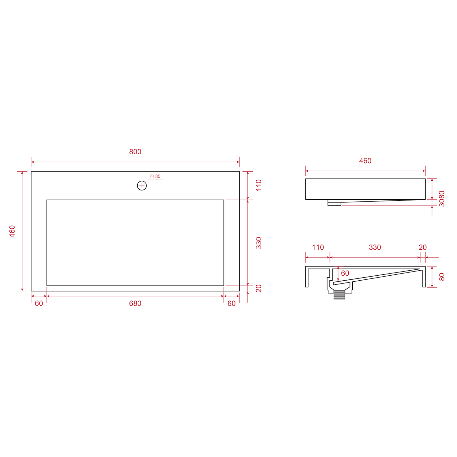 AZURO Glanzend Wit - Wastafel Wit - Met Kolomkast - 80cm - lomazoo.com