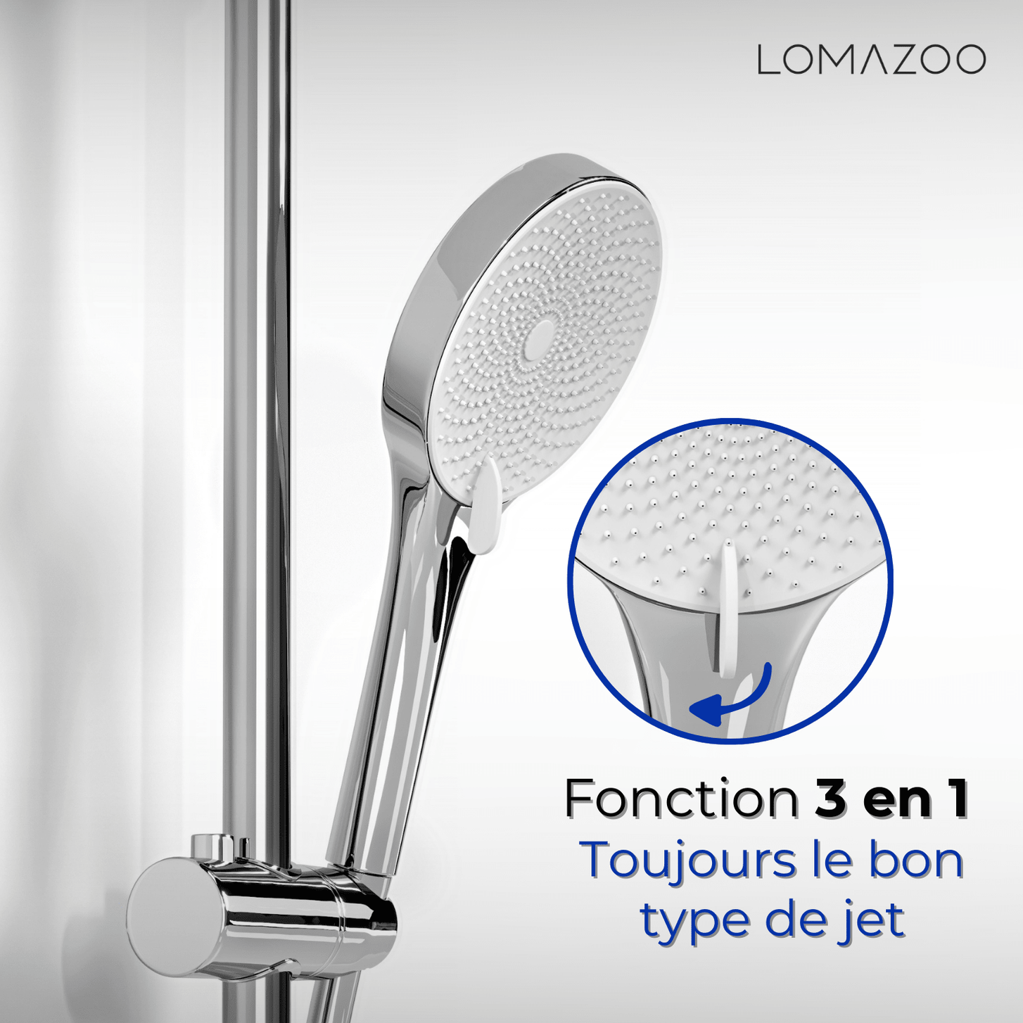Handdouche Met Glijstang Chrome - lomazoo.com
