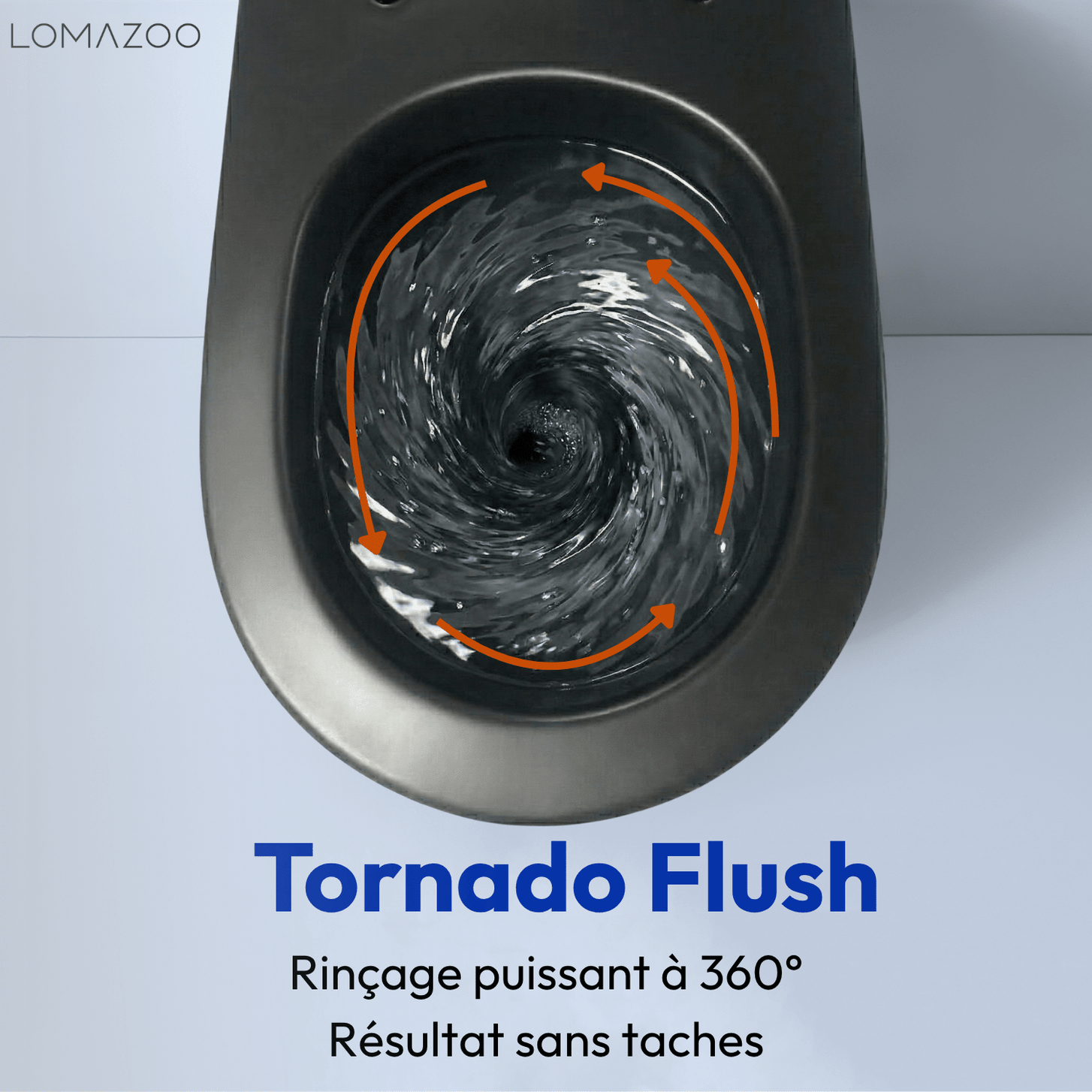Hangtoilet met Inbouwreservoir - Rond Zwart - Drukplaat Vierkant Wit - Linea - lomazoo.com