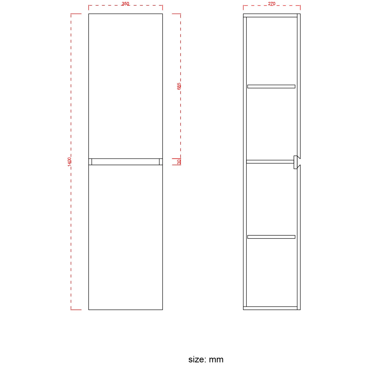 Ensemble de meubles de salle de bain AVALON 80 cm - Avec meuble colonne - Chêne clair