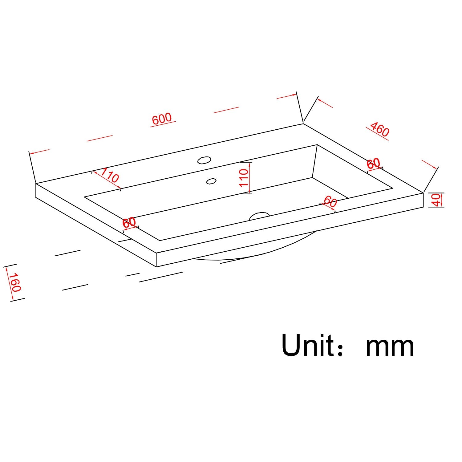 Badmeubelset AVALON 60 cm - Met Kolomkast - Warm Eiken - Wastafel Zwart - lomazoo.com