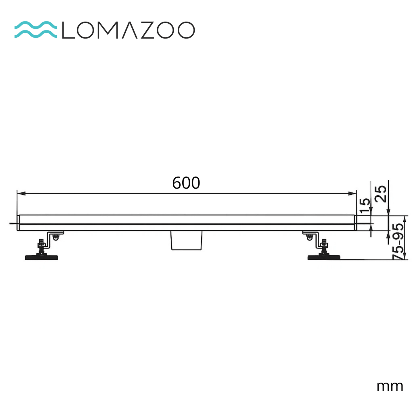 Douchegoot Nilo 60 cm - Goud - lomazoo.com