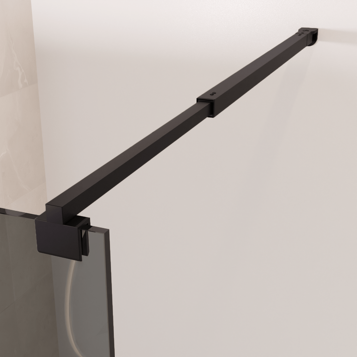 Inloopdouche Lima 90 x 200 cm - Zwart - Gerookt Glas Nano Coating - lomazoo.com