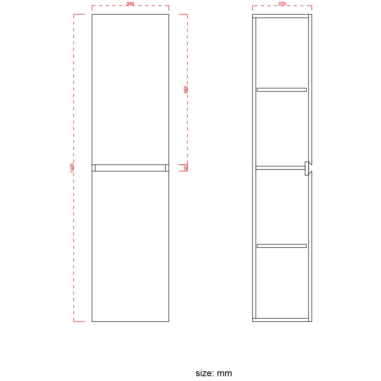 AZURO Licht Eiken - Wastafel Wit - Met Kolomkast - 100cm - lomazoo.com